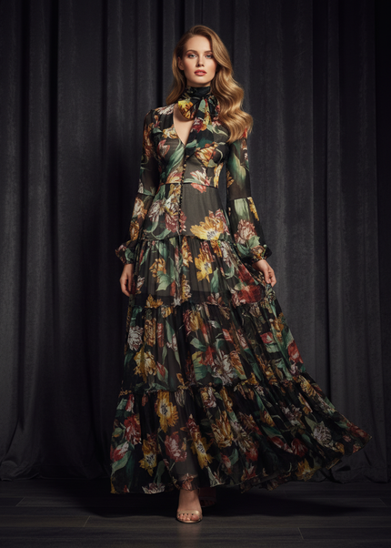 Festliches Chiffonkleid aus Chiffon - Ansicht 1