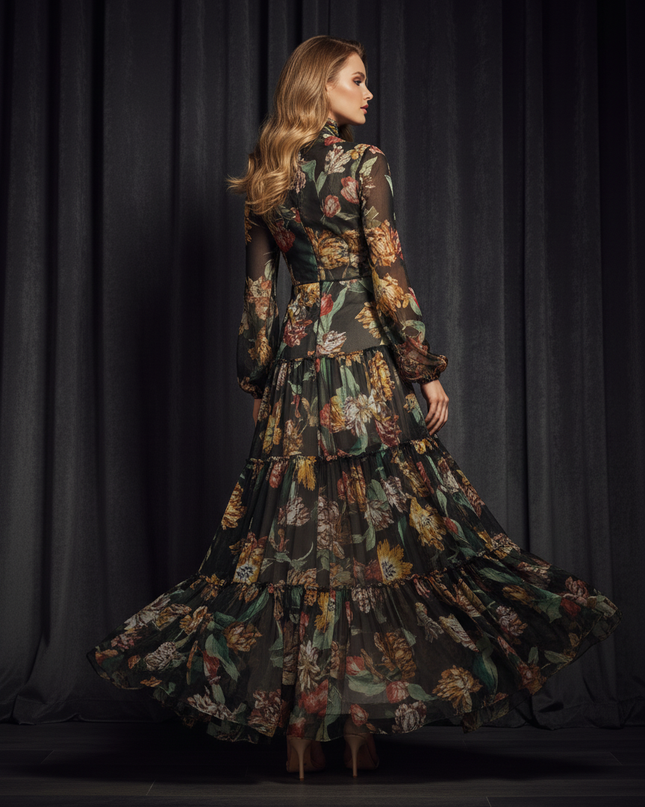 Festliches Chiffonkleid aus Chiffon - Ansicht 2