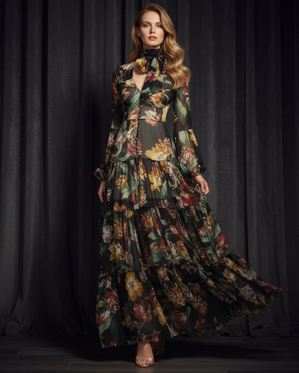 Festliches Chiffonkleid aus Chiffon - Ansicht 4