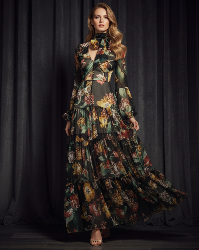 Festliches Chiffonkleid aus Chiffon - Ansicht 4