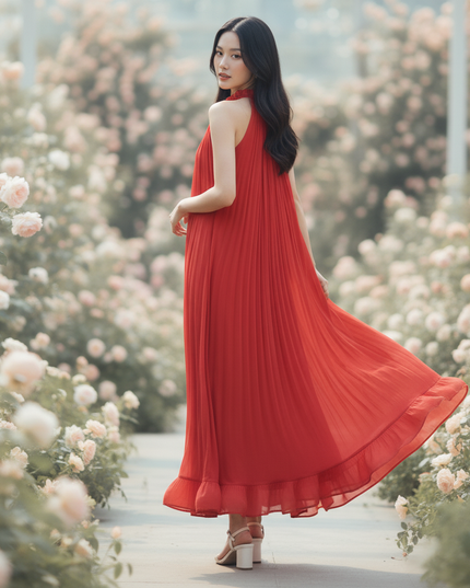 Atemberaubendes Abendkleid aus Chiffon - Ansicht 2