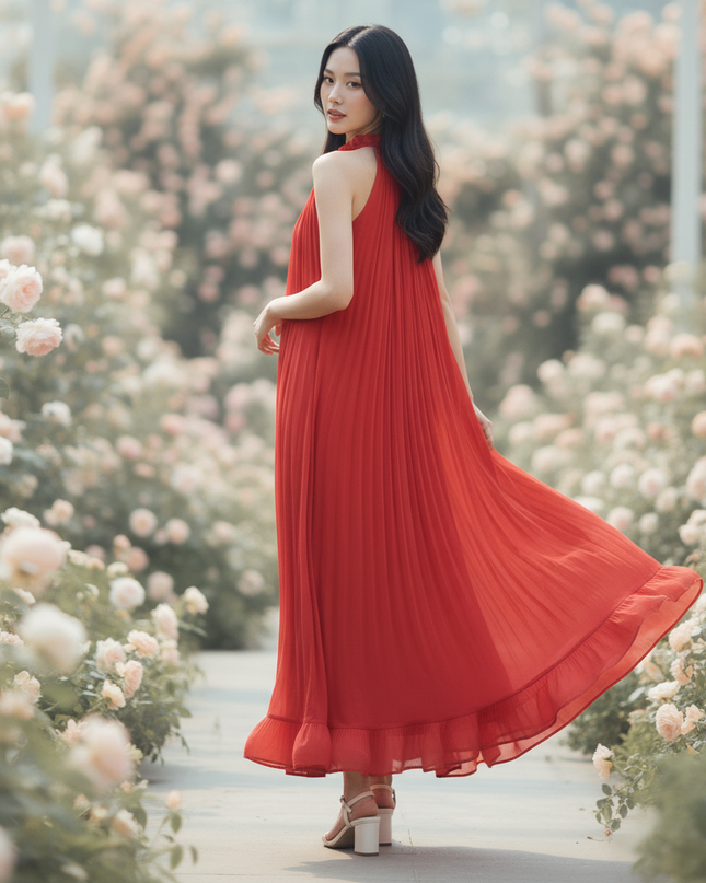 Atemberaubendes Abendkleid aus Chiffon - Ansicht 2