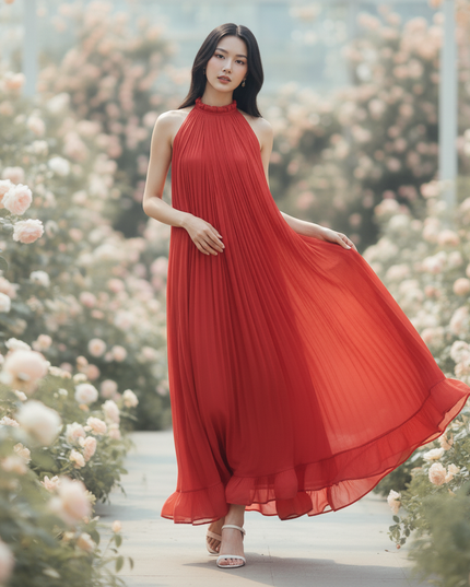 Atemberaubendes Abendkleid aus Chiffon - Ansicht 3