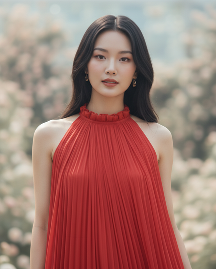 Atemberaubendes Abendkleid aus Chiffon - Ansicht 4