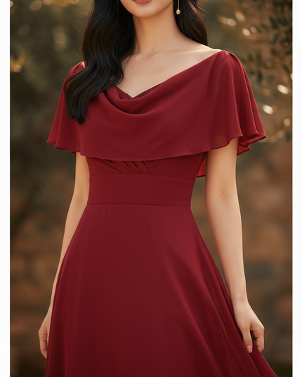 Festliches Chiffonkleid mit Ruschen - Ansicht 4