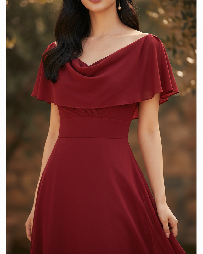 Festliches Chiffonkleid mit Ruschen - Ansicht 4