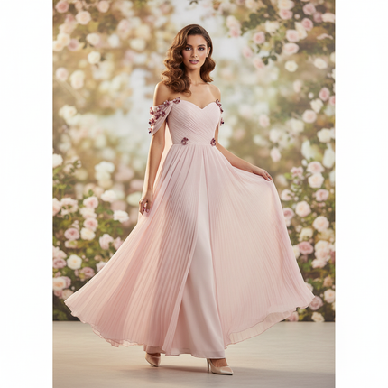 Festliches Abendkleid in zartem Rosa - Ansicht 1