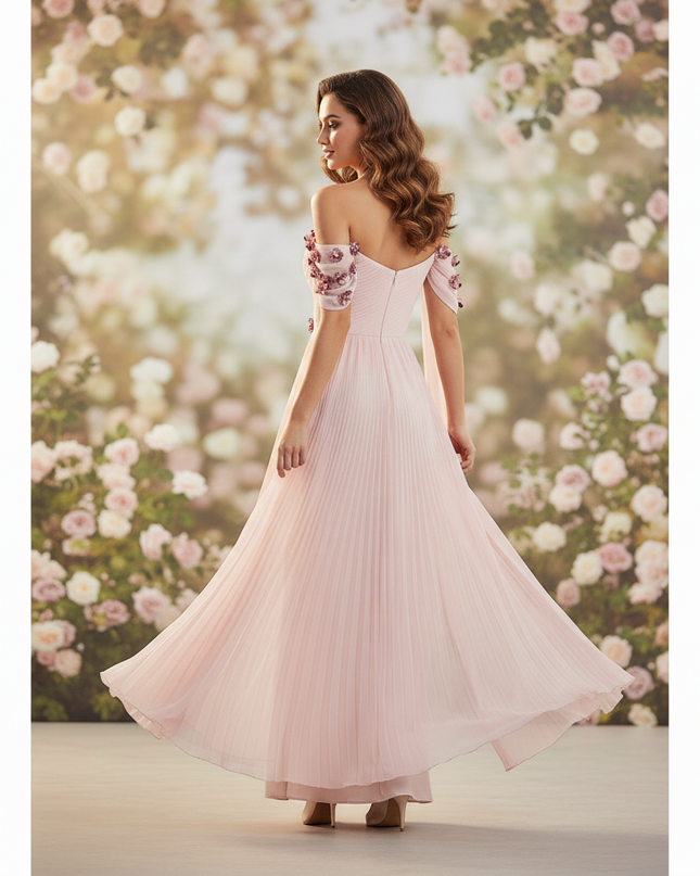 Festliches Abendkleid in zartem Rosa - Ansicht 2