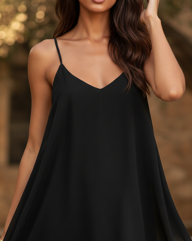 Leichtes Chiffonkleid mit Traegern - Ansicht 4