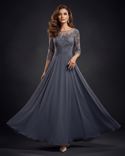 Exquisites Cocktailkleid aus Chiffon - Ansicht 1