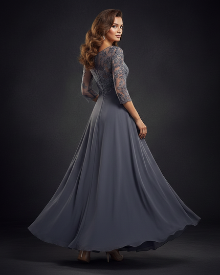 Exquisites Cocktailkleid aus Chiffon - Ansicht 2