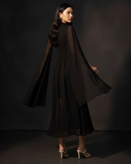 Elegantes Chiffonkleid - Ansicht 2