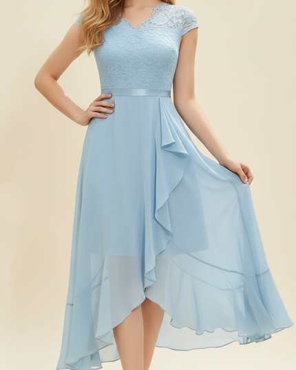 Elegantes Sommerkleid in Hellblau - Ansicht 1