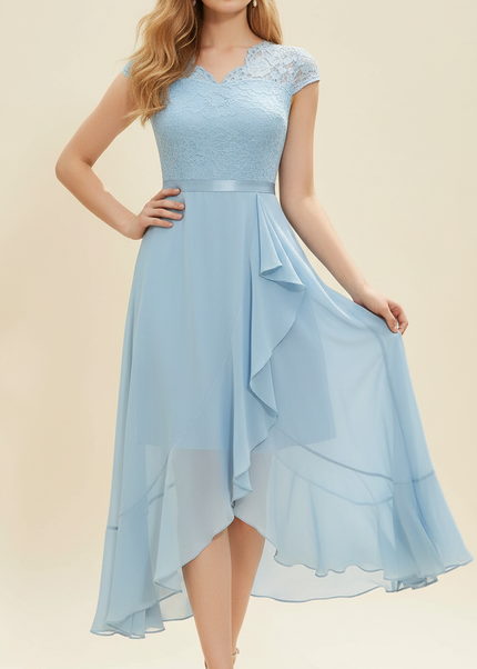 Elegantes Sommerkleid in Hellblau - Ansicht 1