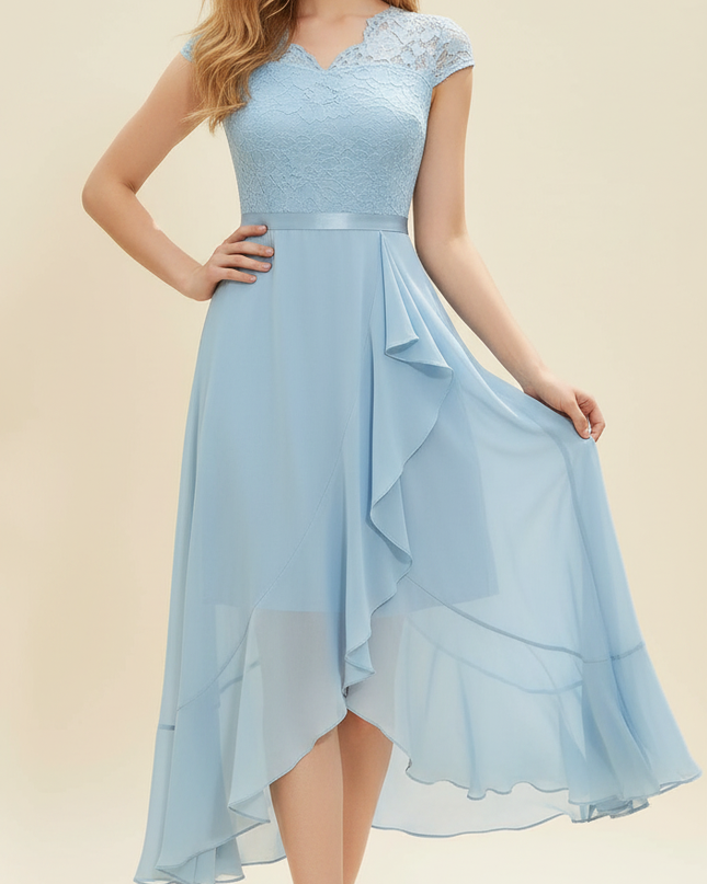 Elegantes Sommerkleid in Hellblau - Ansicht 1