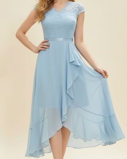 Elegantes Sommerkleid in Hellblau - Ansicht 3