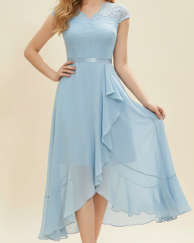 Elegantes Sommerkleid in Hellblau - Ansicht 3