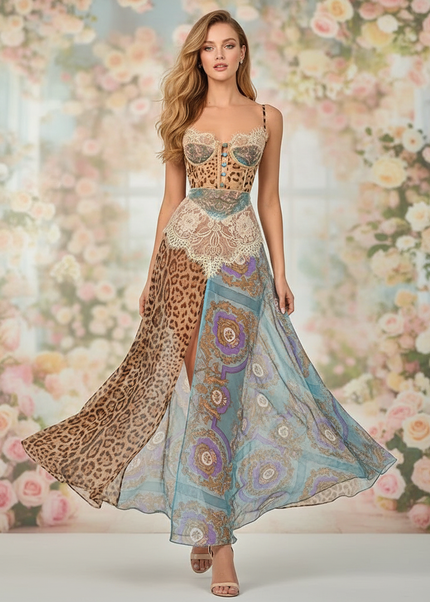 Hochzeitsgast Kleid A-Linie Chiffon - Ansicht 1