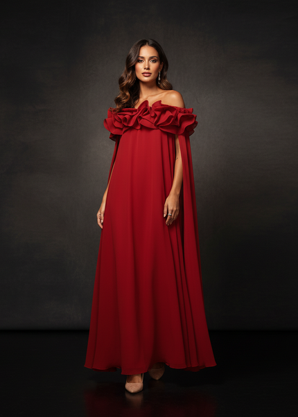 Majestaetisches Abendkleid aus Chiffon - Ansicht 1
