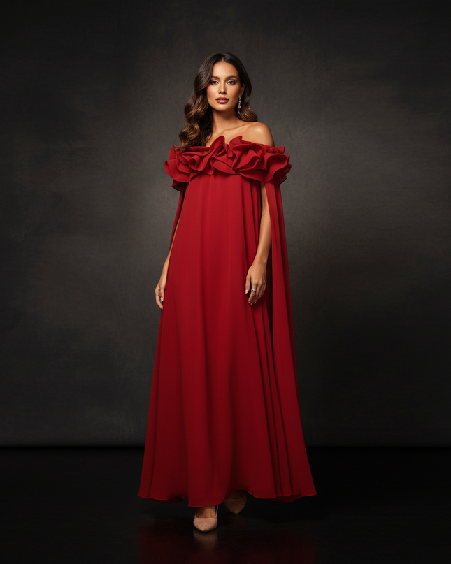 Majestaetisches Abendkleid aus Chiffon - Ansicht 1