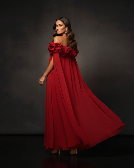 Majestaetisches Abendkleid aus Chiffon - Ansicht 2
