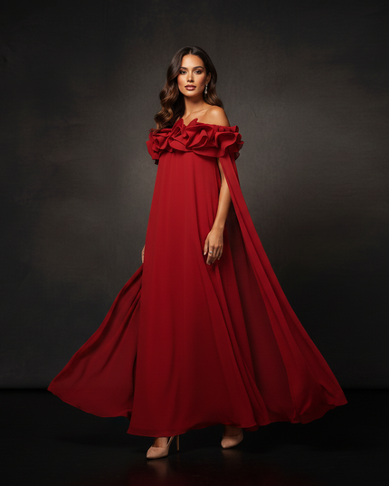 Majestaetisches Abendkleid aus Chiffon - Ansicht 3