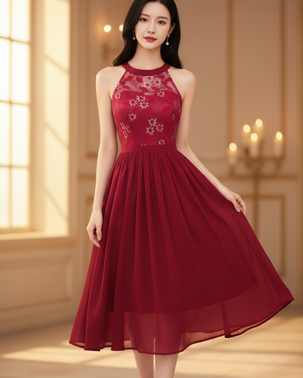 Festliches Kleid mit feiner Spitze - Ansicht 1