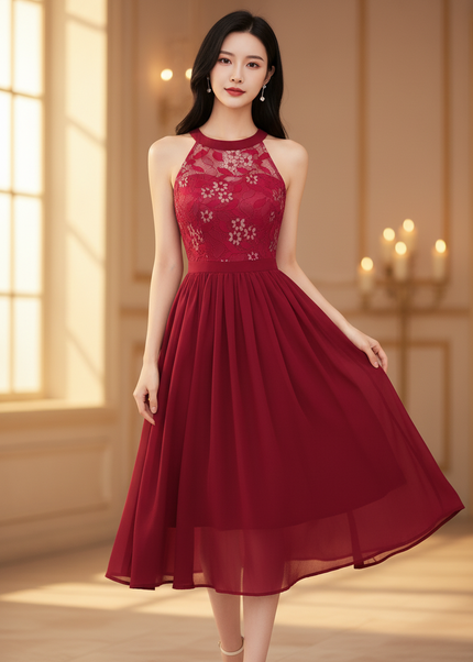 Festliches Kleid mit feiner Spitze - Ansicht 1