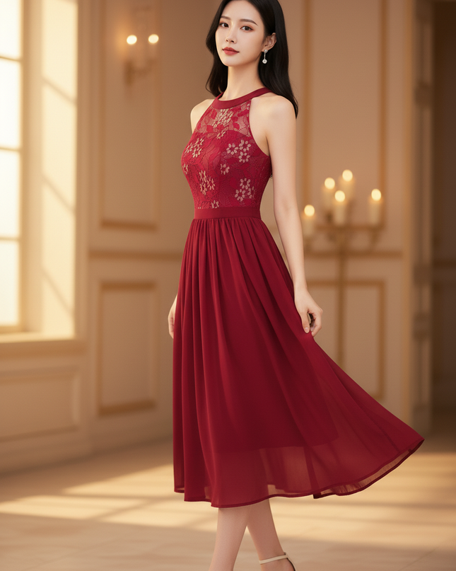 Festliches Kleid mit feiner Spitze - Ansicht 3
